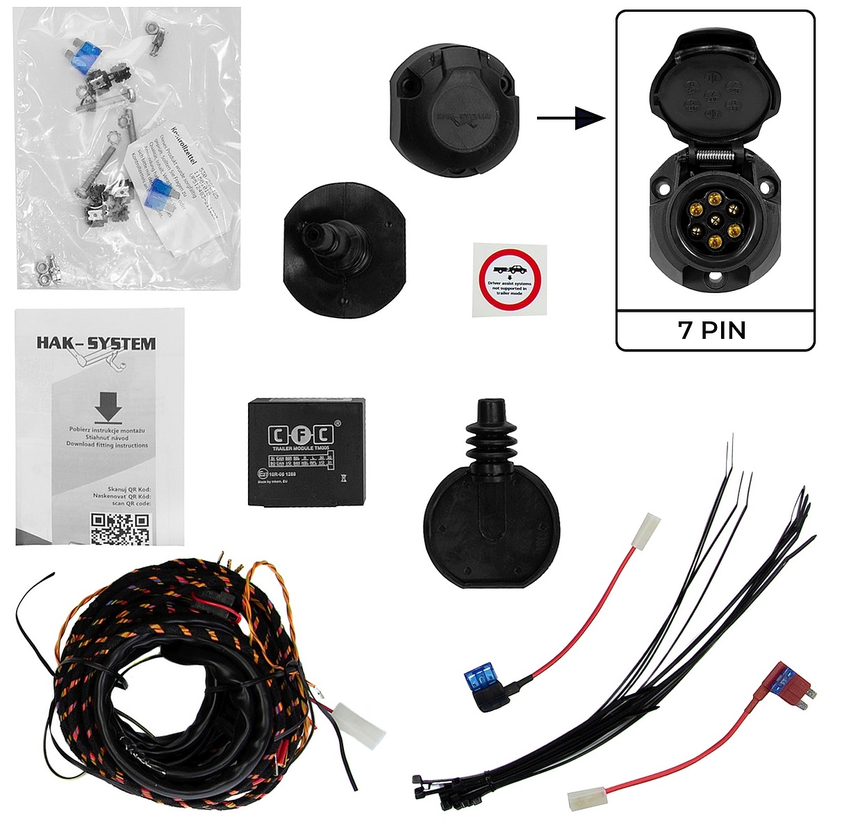 Wiązka dedykowana Hak-System 12500601 7-pin Skoda Octavia III (5E